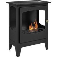 HOMCOM Freestanding Ethanol Fireplace, with Stainless Steel Flame Snuffer, 1.2L Tank, 3 Hours Burning Time for Indoor
