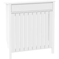 HOMCOM 93 x 88.5cm Rustic-Look Radiator Cover - White