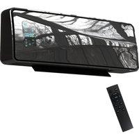 HOMCOM 2000W Ceramic Electric Heater with Fan, Adjustable Thermostat, Wall Mounted - Black