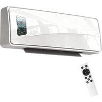 HOMCOM 2000W Ceramic Electric Heater with Fan, Adjustable Thermostat, Wall Mounted - White