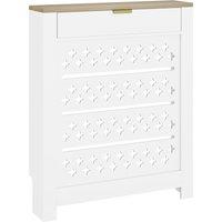 HOMCOM 78 x 19 cm Minimal Radiator Cover, with Drawer - White