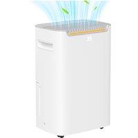 HOMCOM Dehumidifier And Air Purifier 20L/Day with Continuous Drainage, 2.5L Water Tank, 24H Timer On/off, Digital Humidity Display Aosom UK