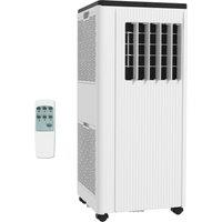 HOMCOM Smart WiFi Air Conditioner: 7000 BTU Cooling for 15m Rooms, Dehumidifier & Fan Functions, 24-Hour Timer, White Aosom UK