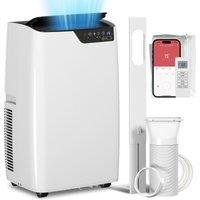 HOMCOM Portable Air Conditioner 14000 BTU, 4-in-1 AC Unit with Cool, Dehumidifier, Fan, Sleep Mode, WiFi Voice Remote Control