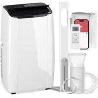 HOMCOM 14000 BTU 5-in-1 Portable Air Conditioner with Cool, Heat, Dehumidifier, Fan, Sleep, WiFi Voice Control, White