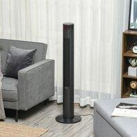 HOMCOM Tower of Cooling: 46 Remote-Controlled Fan, 12H Timer, 3 Speeds, Quiet Operation for Home & Office, Jet Black Aosom UK
