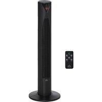 HOMCOM 38" Tower Fan with Remote Control, Oscillating, 3 Speeds, 12-Hour Timer, Slim Design for Cooling, Black - 31.5 x H96cm Aosom UK