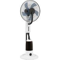 HOMCOM Spray Misting Fan, Floor Fan with Water Mist Spray, 70 Oscillation, Tilt Head, 3 Speeds, 2.8L Water Tank, White