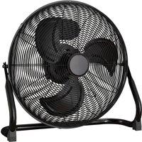 HOMCOM 20" Metal Floor Fan with Tilting, High Velocity, 3 Speed, Portable Gym Fan for Home Office, Black