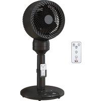 HOMCOM Air Circulator Fan Pedestal Cooling Fan with 3 Speed 3 Mode and Remote Control, 9 Inch, Black