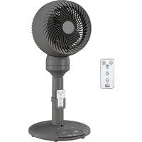 HOMCOM Air Circulator Fan Pedestal Cooling Fan with 3 Speed 3 Mode and Remote Control, 9 Inch, Grey