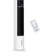 HOMCOM 41" Bladeless Air Cooler, Evaporative Ice Cooling Tower Fan Water Conditioner Humidifier