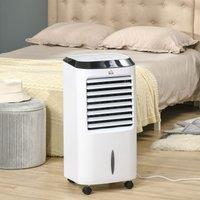 HOMCOM Portable Air Cooler, Evaporative Anion Ice Cooling Fan Water Conditioner Humidifier Unit w/3 