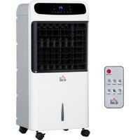 HOMCOM 32" Mobile Air Cooler, Evaporative Anion Ice Cooling Fan Water Conditioner Humidifier Un
