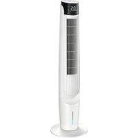 HOMCOM Air Cooler with LED Display and Remote Control, Oscillating Ice Cooling Fan with 3 Speeds, 4 Modes, 12 Hour Timer, White