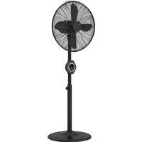 HOMCOM 41 cm Metal Pedestal Fan with Oscillating, Adjustable Height Black