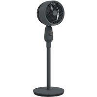 HOMCOM Pedestal Fan, Powerful Air Circulator, 12 Inch Floor Standing Fan with 3 Speed Settings, Oscillating Function for Bedroom, Home and Office, Grey