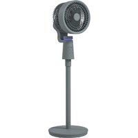 HOMCOM Pedestal Air Circulation Fan with Oscillating, Light Off, Grey