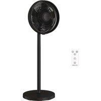 HOMCOM 40 cm Standing Fan, Cooling Floor Fan with 80 Oscillating, Adjustable Tilt and Height, 4 Speed, Remote Control, Black