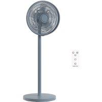 HOMCOM 40 cm Standing Fan, Cooling Floor Fan with 80 Oscillating, Adjustable Tilt and Height, 4 Speed, Remote Control, Grey