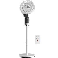 HOMCOM 20 dB Silent Standing Fan, 41" Pedestal Fan with Remote, 85 Oscillating, 8 Speeds, Adjustable Height, 12H Timer