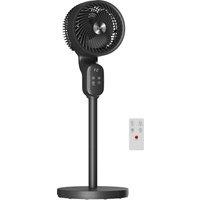 HOMCOM 20 dB Silent Standing Fan for Bedroom, 39" Pedestal Fan with Remote, 90 Oscillating, 8 Speeds, Adjustable Height, Black