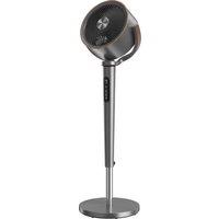 HOMCOM 20dB Silent Standing Fan, 70+90 Auto Oscillating Fan with 12 Speeds, LED Light, Air Circulator, Remote Control, 12H Timer, for Bedroom, 46 Inch, Grey