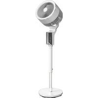 HOMCOM 20 dB Silent Standing Fan for Bedroom, 46" Pedestal Fan with Remote, 85 Oscillating, 8 Speeds, White
