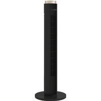 HOMCOM Tower Fan with WiFi App Control, Standing Floor Fan with 3 Speed 4 Modes, 12 Hour Timer and Night Light Black