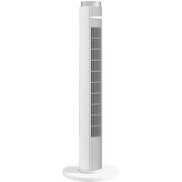 HOMCOM 96 cm Tower Fan with WiFi App Control, Standing Floor Fan with 3 Speed 4 Modes, 12 Hour Timer and Night Light White