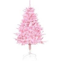 HOMCOM 4FT Pop-up Artificial Christmas Tree Holiday Xmas Holiday Tree Decoration with Automatic Open for Home Party, Pink Aosom UK