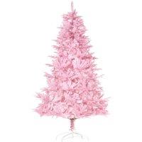 HOMCOM 6FT Pop-up Artificial Christmas Tree Holiday Xmas Holiday Tree Decoration with Automatic Open for Home Party, Pink Aosom UK
