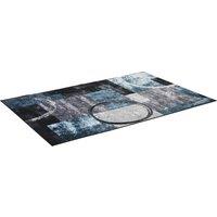 HOMCOM Geometric Area Rug: Large Modern Carpet for Living Spaces & Bedrooms, 160x230cm, Azure Blue Aosom UK