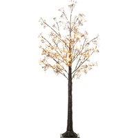 HOMCOM 5ft Artificial Gypsophila Blossom Tree Light with 96 Warm White LED Light, Baby Breath Flowers for Home Party Wedding, Indoor and Outdoor Use