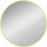 HOMCOM 61cm Decorative Wall Mirror for Bedroom Living Room, Modern Round Bathroom Mirror for Home Decor, Gold Tone