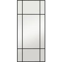 HOMCOM Decorative Grid Wall Mirror, with Back Hooks - Black