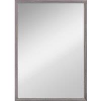 HOMCOM Wall Bathroom Mirror, 50 x 70 cm Wall-Mounted Mirror for Living Room, Bedroom, Hallway, Grey