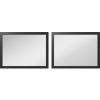 HOMCOM Wall Bathroom Mirror, 30 x 40 cm Wall-Mounted Mirror for Living Room, Bedroom, Hallway, Set of 2, Black