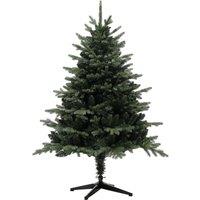 HOMCOM 5ft Artificial Spurce Christmas Tree with 1121 Branch Tips and Foldable Steel Base, Realistic Hinged Xmas Tree, Green Aosom UK