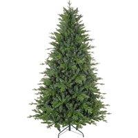 HOMCOM 7ft Artificial Christmas Tree with 2445 Tips, Metal Base, Realistic Hinged Xmas Tree for Home Office, Green Aosom UK