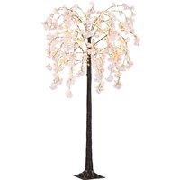 HOMCOM 450 LED Light Decorative Artificial Blossom Tree - Pink Aosom UK