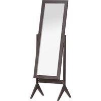 HOMCOM Dressing Mirror, Freestanding Bedroom Tall Mirror Adjustable Angle, 148x47cm, Brown Aosom UK