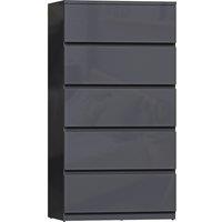 HOMCOM Chest of Drawers, 5-Drawer Storage Cabinets, Modern Dresser, Storage Drawer Unit for Bedroom
