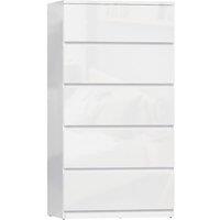 HOMCOM Chest of Drawers, 5-Drawer Storage Cabinets, Modern Dresser, Storage Drawer Unit for Bedroom