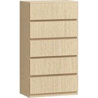HOMCOM Chest of Drawers, 5-Drawer Storage Cabinets, Modern Dresser, Storage Drawer Unit for Bedroom