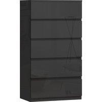 HOMCOM Chest of Drawers, 5-Drawer Storage Cabinets, Modern Dresser, Storage Drawer Unit for Bedroom