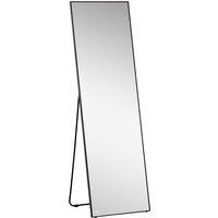 HOMCOM Free Standing Mirror w/ Anti-Slip Pads & Explosion-Proof Film for Bedroom & Dressing Room, 160 x 40cm, Black Aosom UK