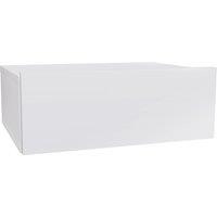 HOMCOM Floating Bedside Table, Wall-Mounted Nightstand with Storage Drawer, Small Side End Table for Bedroom, White