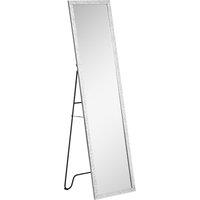 HOMCOM Full-Length Free Standing Dressing Mirror with PS Frame, Bedroom and Living Room, White