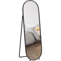 HOMCOM Two-Way Curved Full Length Mirror - Black